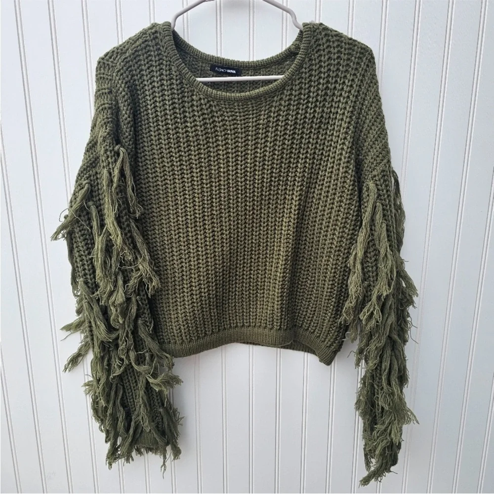 Fashion Nova knit Fringe Sweater
